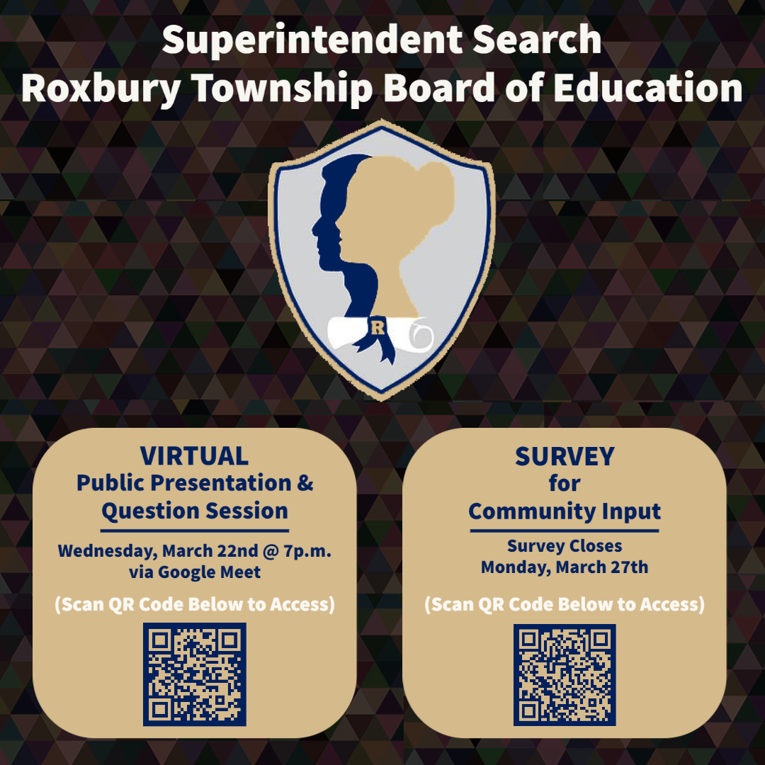 Superintendent Search QR Codes for Public Presentation and Community Survey